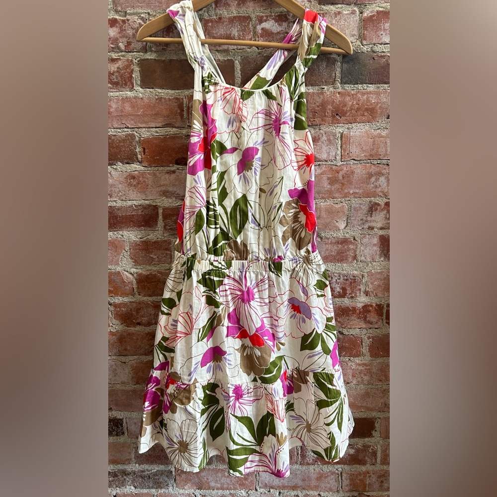 Gap Twist-Back Mini Dress Floral XL NWT